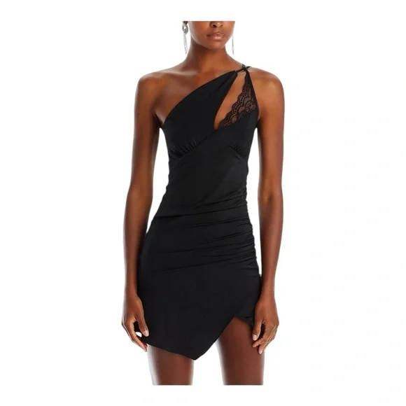 Fore Asymmetrical Knit Mini Dress - Picture 1 of 4